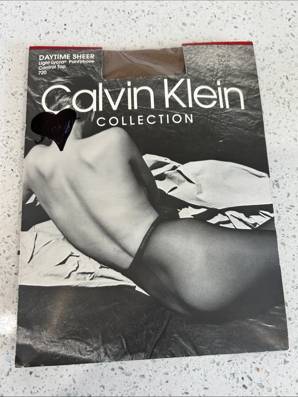 90’s Calvin Klein Collection sheer dune daytime, sheer control, top pantyhose C